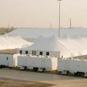 disaster relief trailers and tent