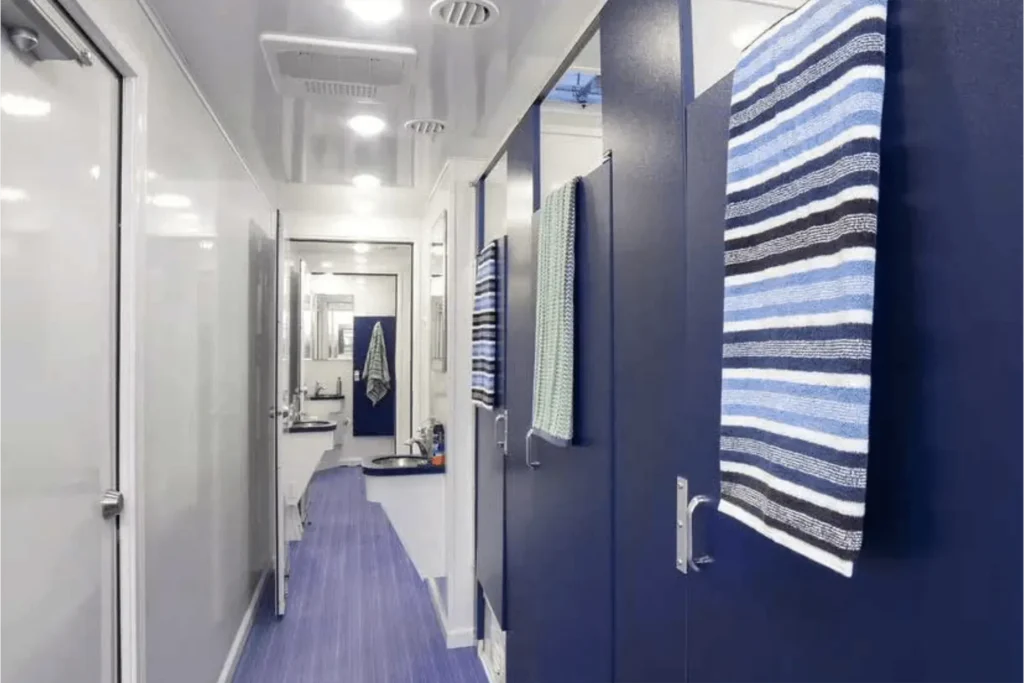 Blue Shower Trailer — Jackson, MS — Gotta Go Site Service Rentals